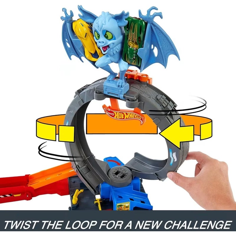Mattel Games Mattel - Hot Wheels City Bat Loop Attack Track Playset - HTN78 - Image 5